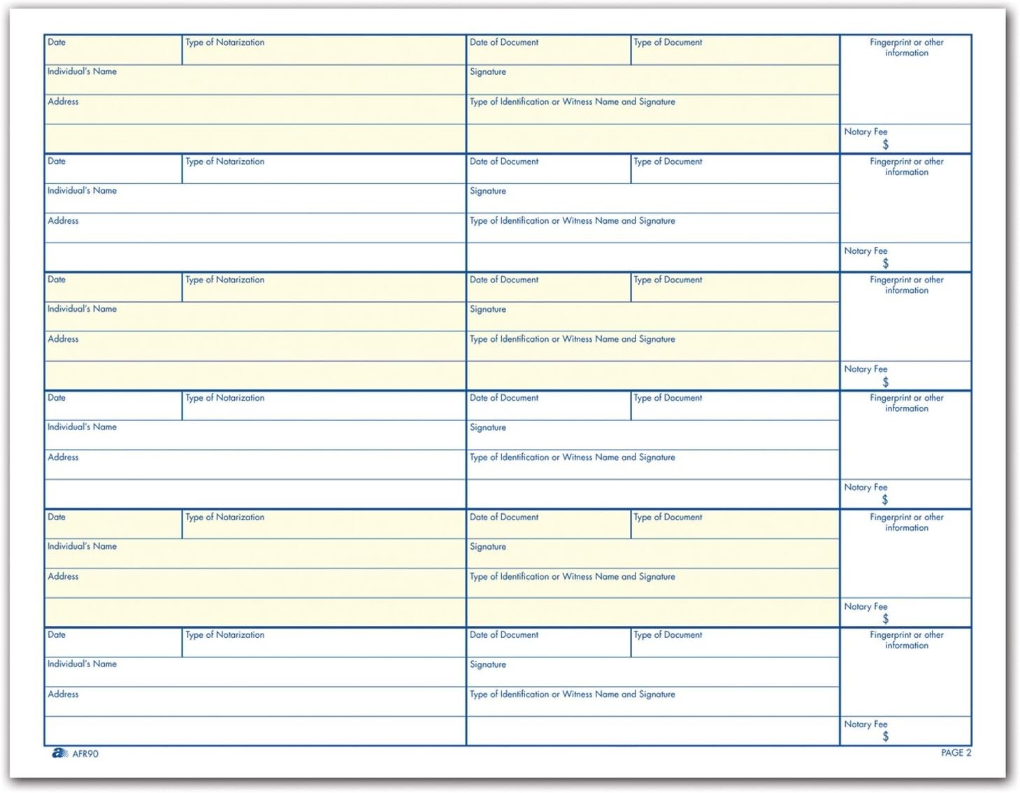 Efficient Notary Public Record Journal – 378 Total Entries, All States Approved