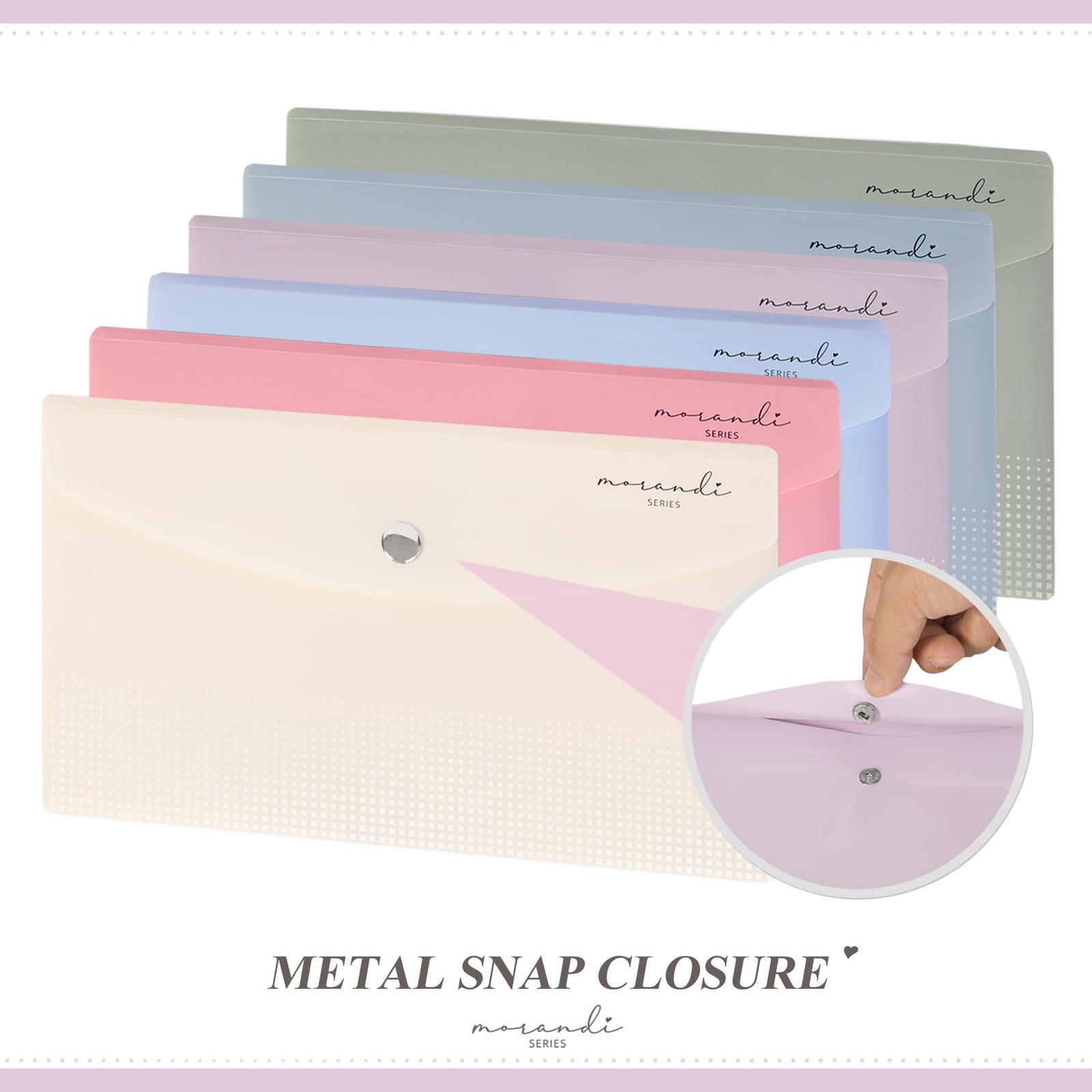 H4D Budget Envelopes for Cash System, Bill Bags, Small 1 Set, Morandi Color