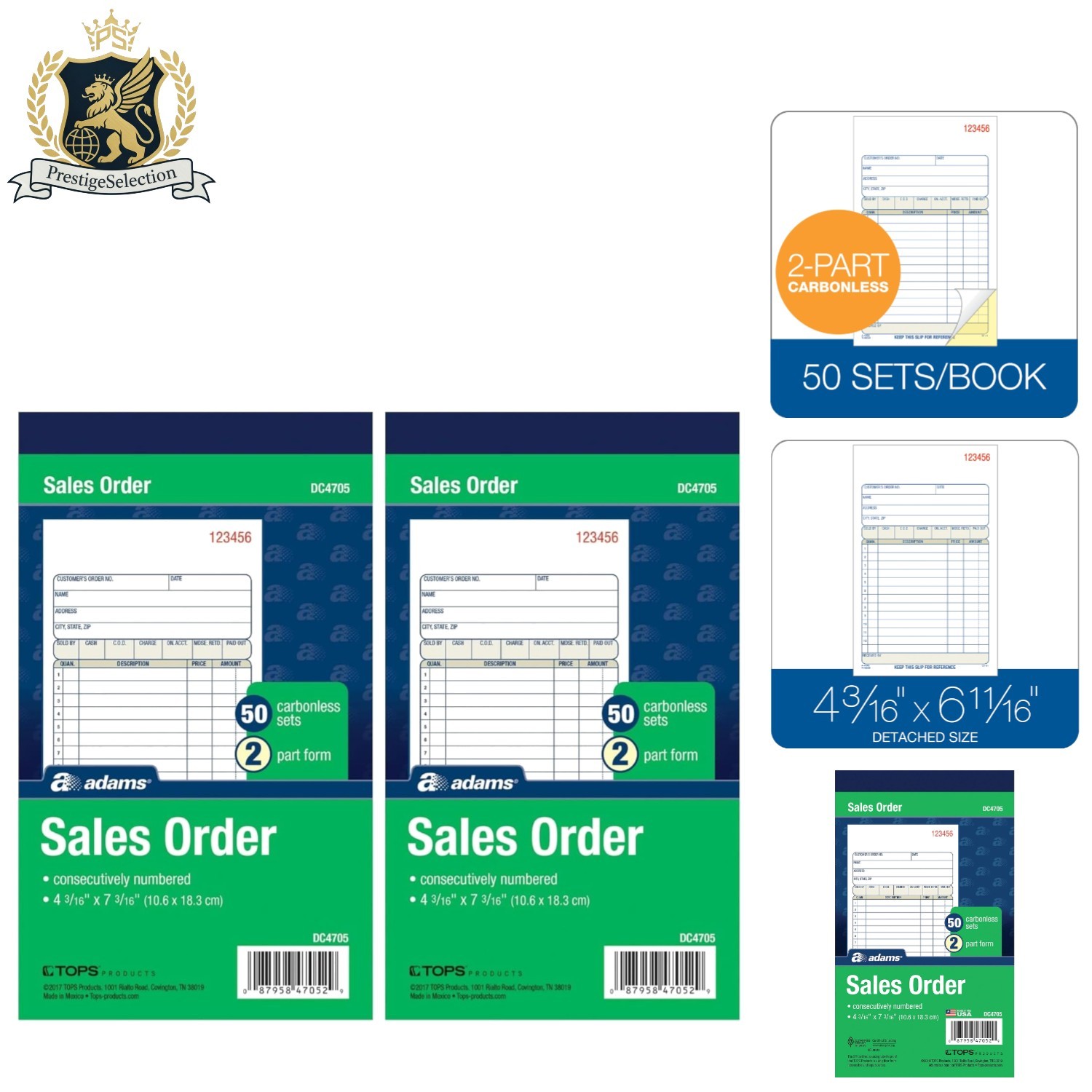 Luxury Carbonless 2-Part Sales Order Book – Easy Organization for Professionals