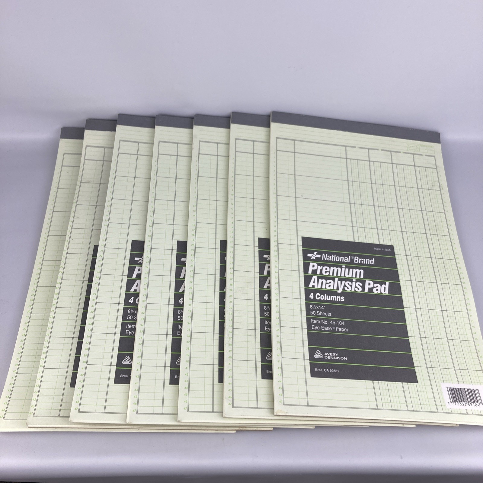 7 X National Brand 4 Column Analysis Pad 45-104 – 14″ x 8 1/2″ Avery