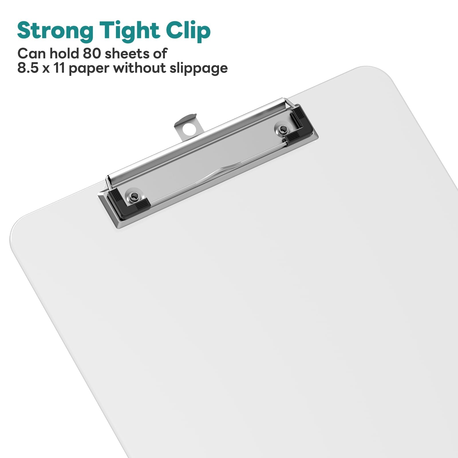 Juvealoe A4 Plastic Clipboard, 8.5 x 11 Clear Clip Board, 2 Pack 2 Pack,