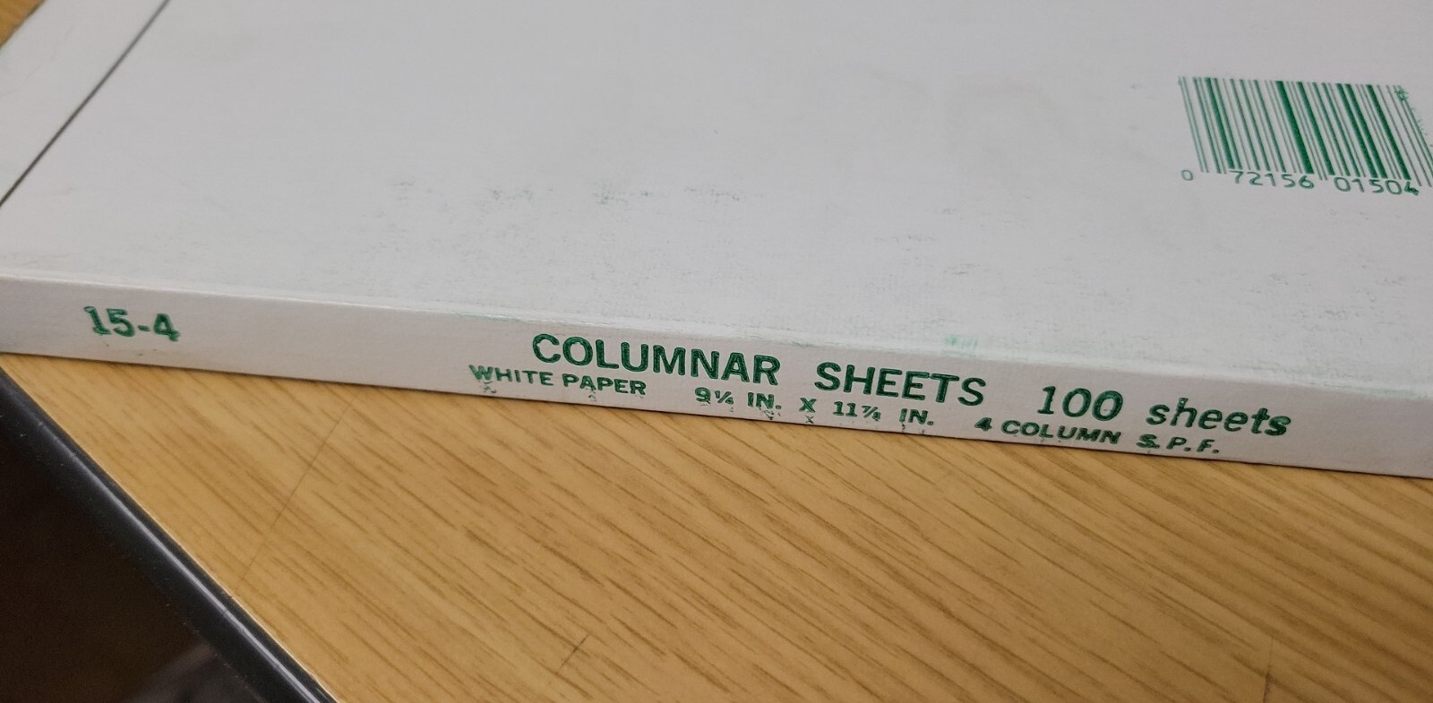 Boorum 100 Sheets Columnar Accounting Sheets 4 Column 9-1/4 x 11-7/8 New in Box