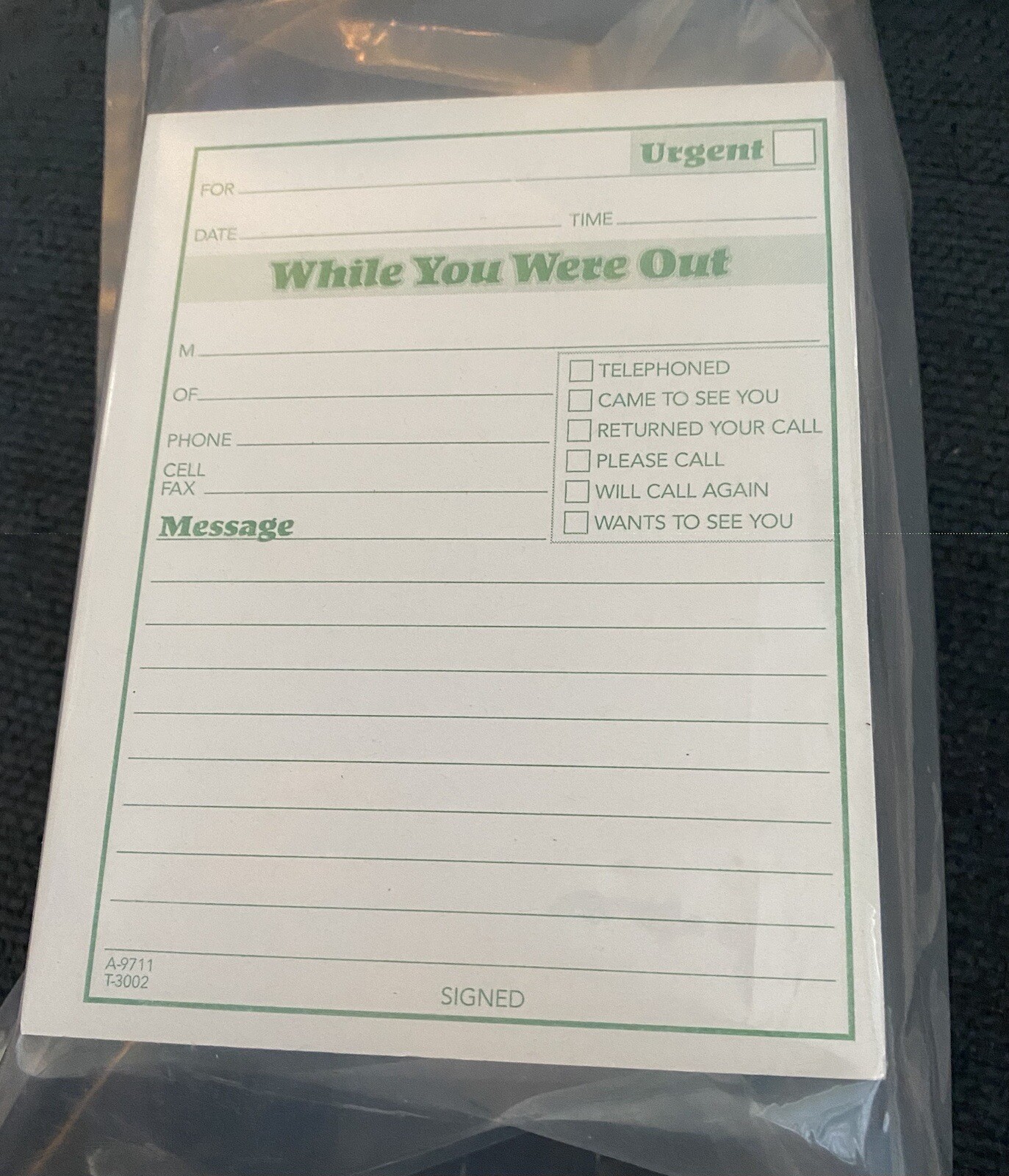 Phone Message ‘While You Were Out’-Call Note Pads- 12 Pads