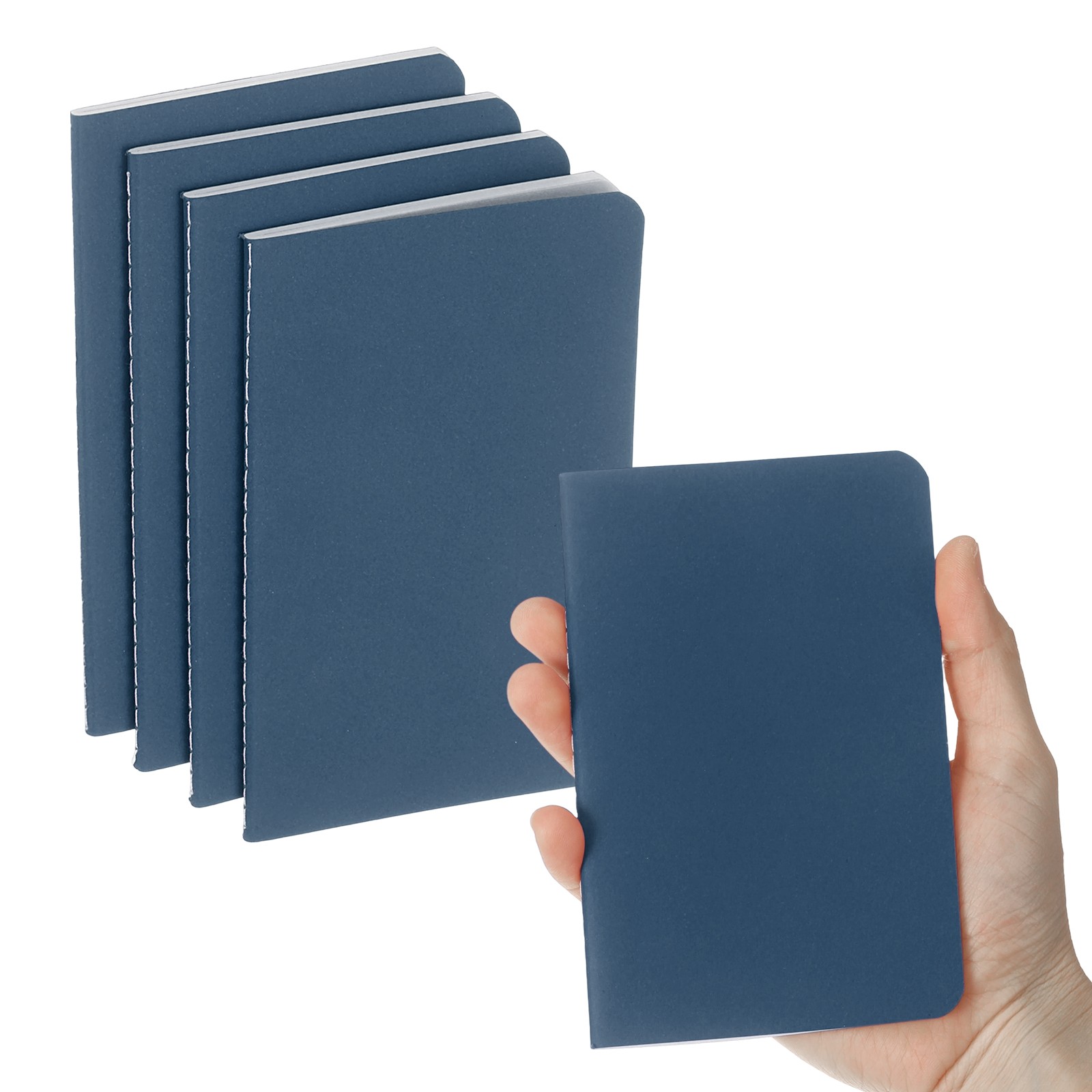 6 Pack A6 Notebook, A6 Journal Mini Notebook Pocket Kraft,Blue Tone