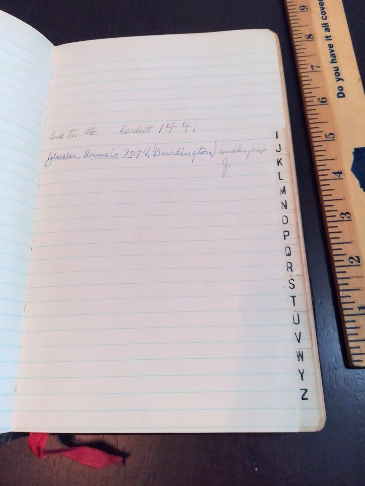 Vintage Ledger Book 1950 from National Blank Book Co. USA journal diary