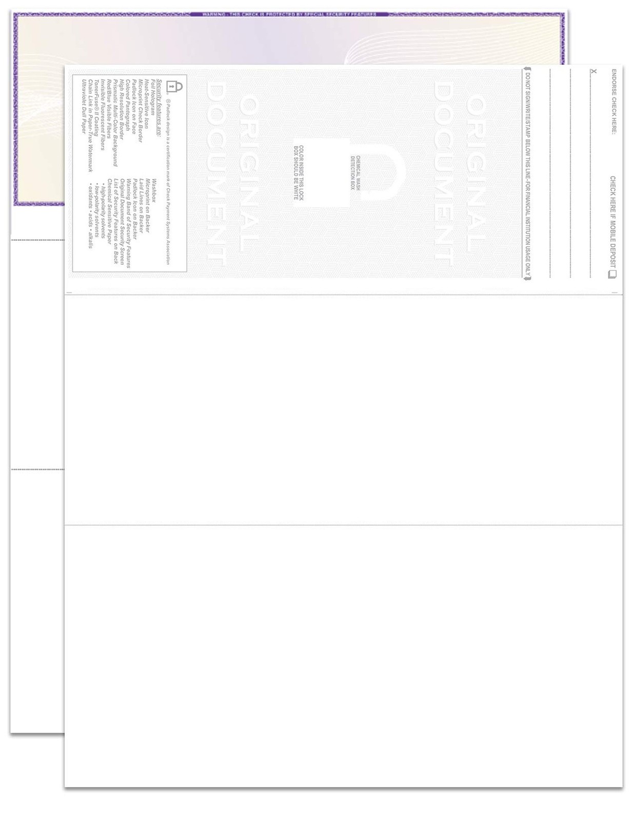 EZ Checks Premium High Security Check Paper with Hologram & 20 Security Featu…