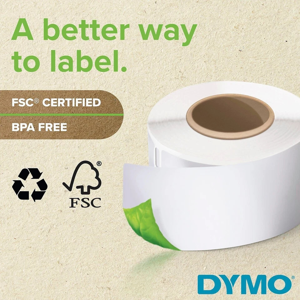 DYMO Authentic LW Name Badge Labels 250 Count White 2-1/4 x 4″ Label Printers