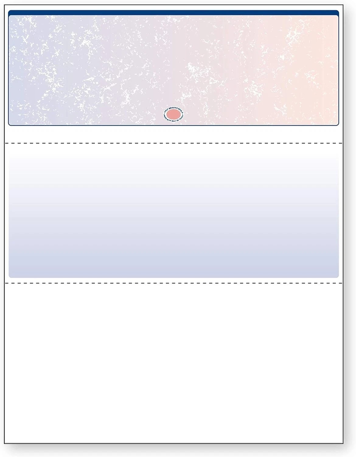 500 Blank High-Security Business Checks – 24 lb. Blue/Red Paper, ANSI Approved