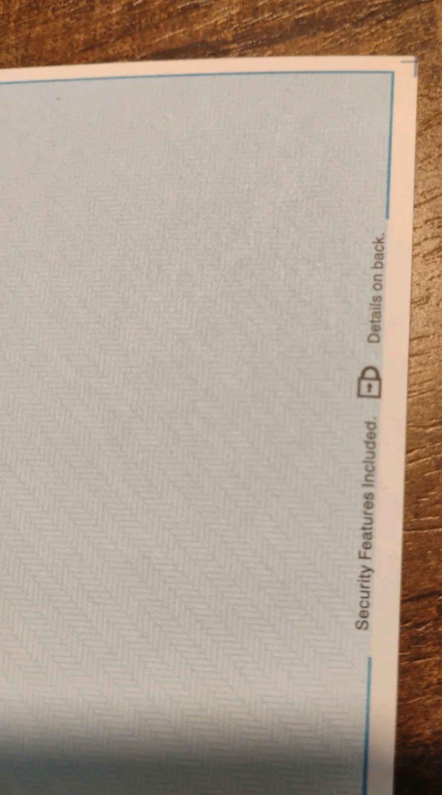 Three Part Security Business Checks 8.5×11 Blue Top Open Box Of 1,000