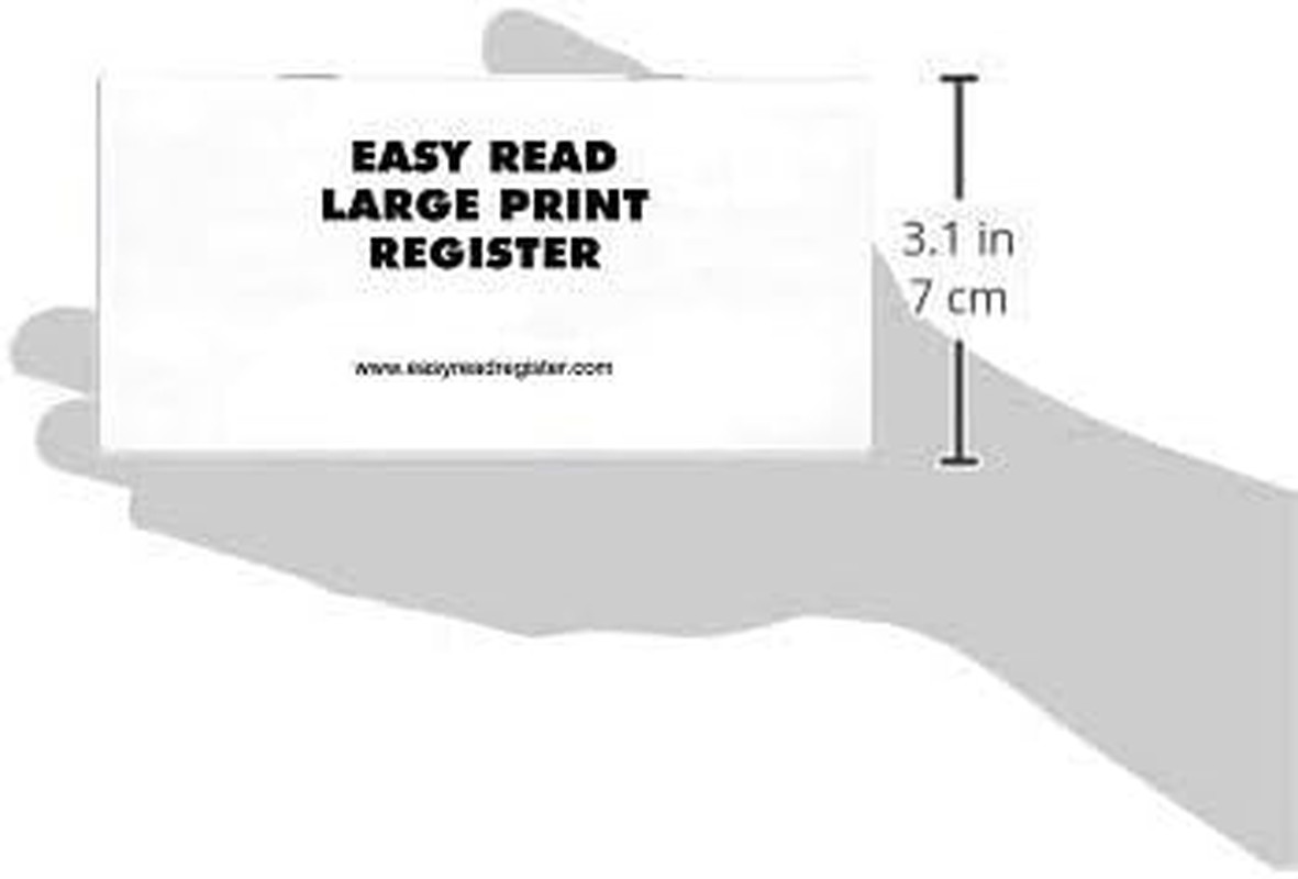 10 Large Print Low Vision Checkbook Transaction Registers White