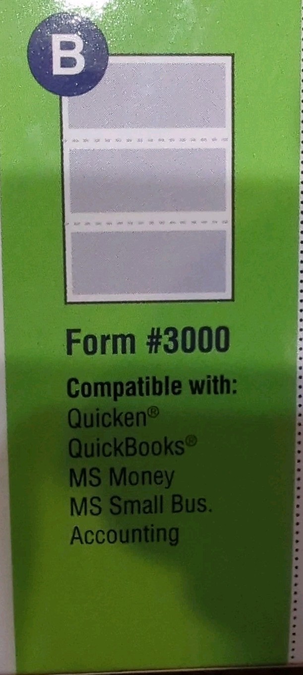 VersaCheck Security Checks 750 Blue Blank Business Voucher 3 Checks each Sheet