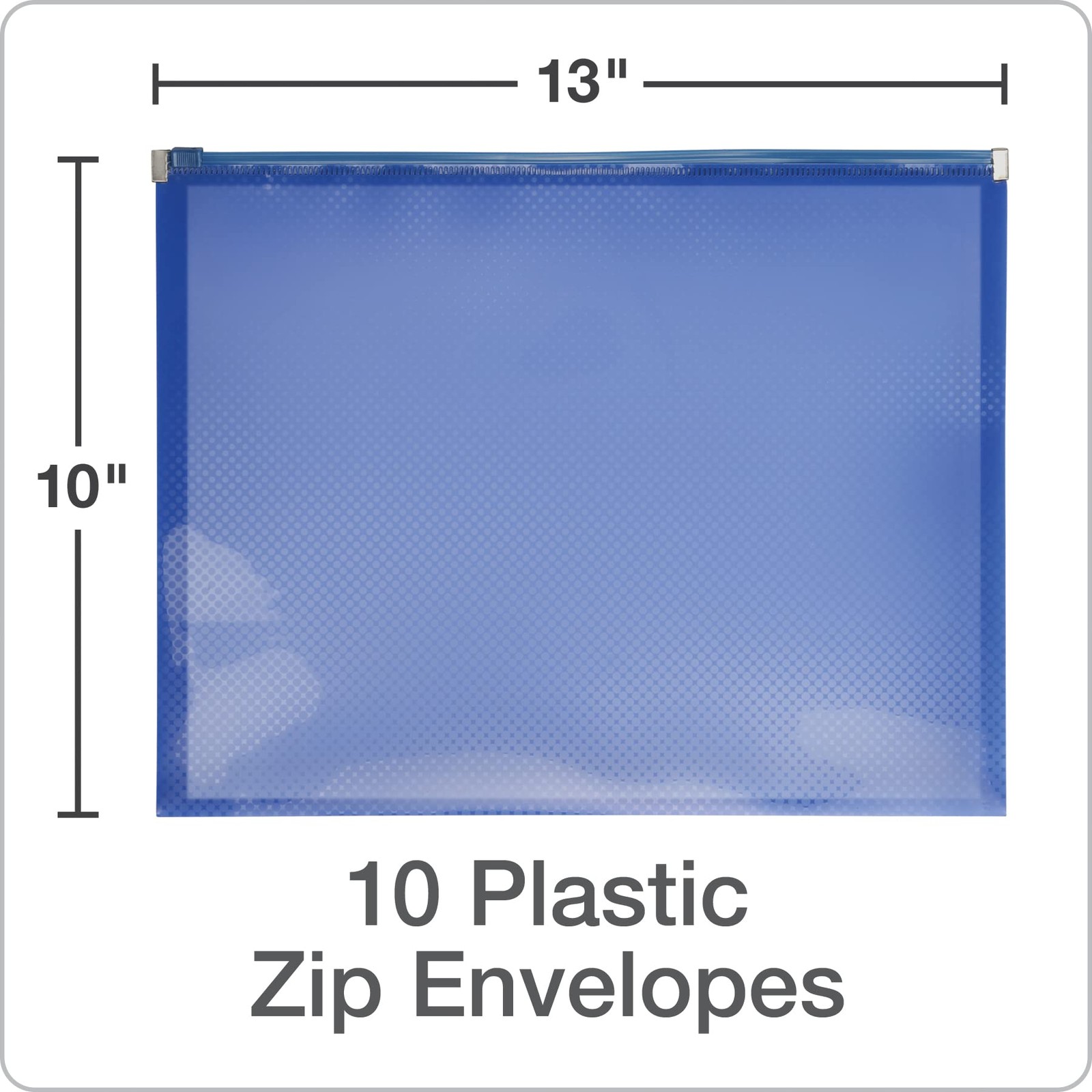 Oxford Plastic Zip Envelopes, Expanding Poly Zipper File for A4 or Assorted