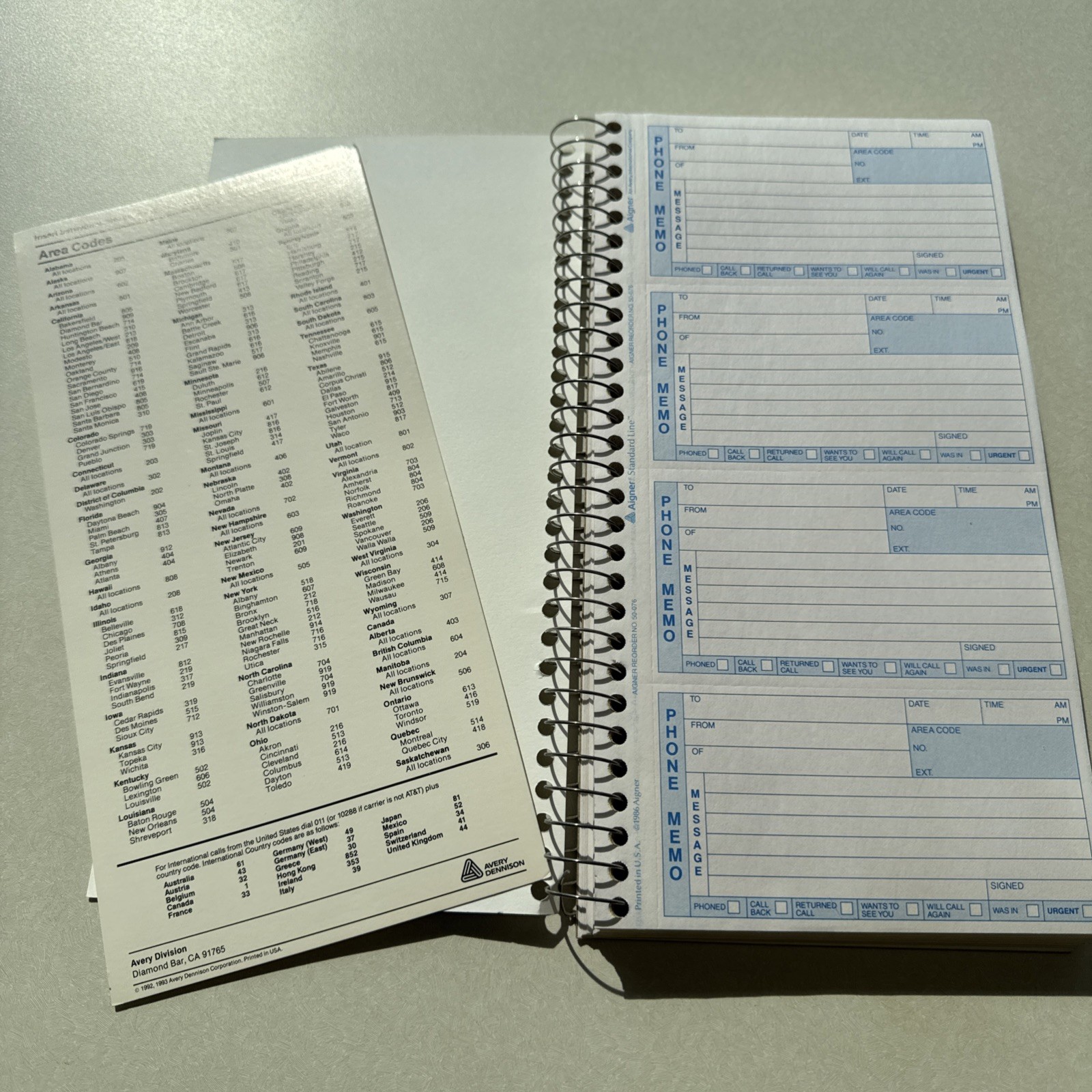 (3) Phone Message Books Avery 50-076 400 Msg Carbonless Pads Lot of 3 Used