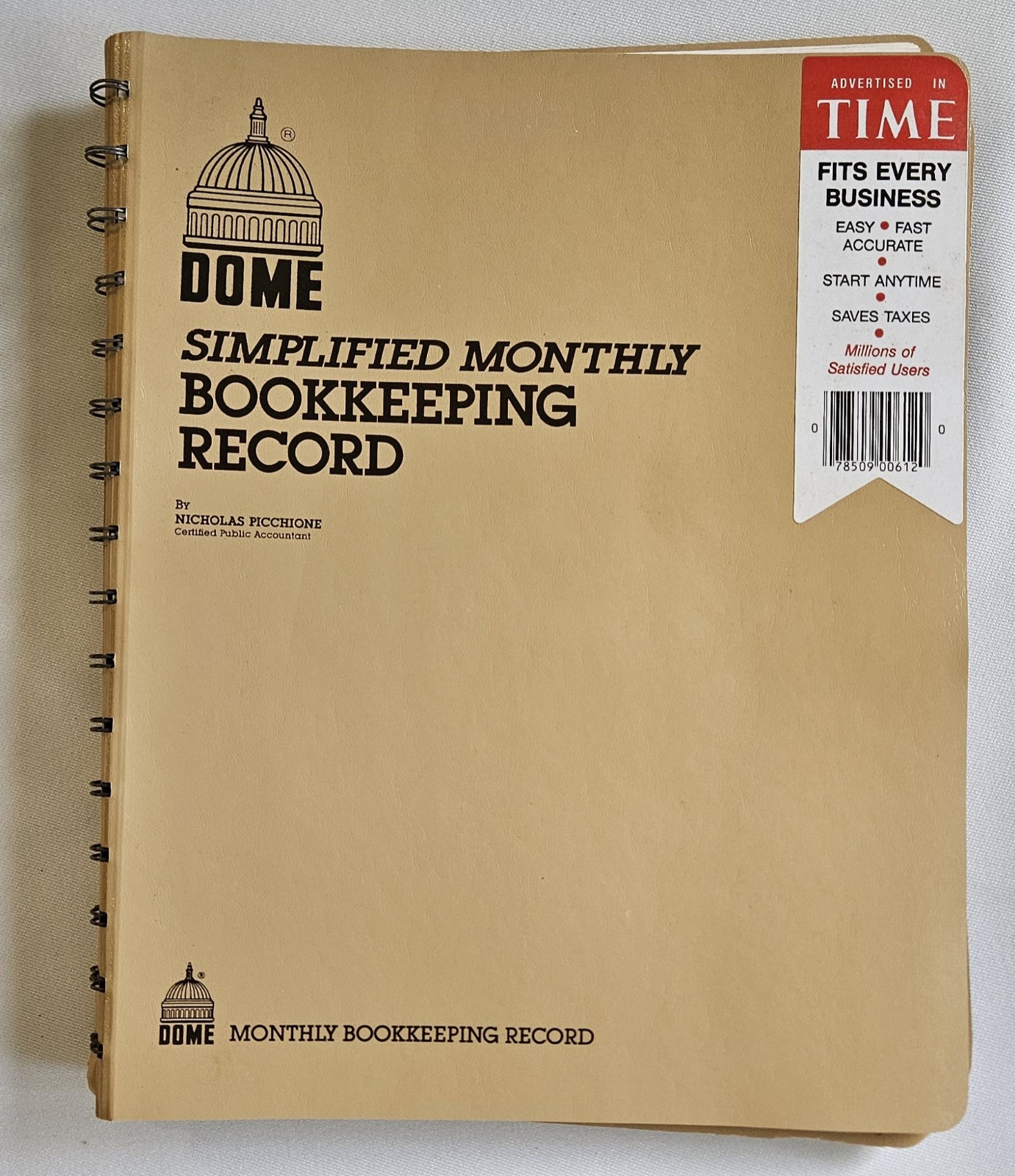DOME Simplified Monthly Bookkeeping Record # 612 Vintage Business Tax Organizer