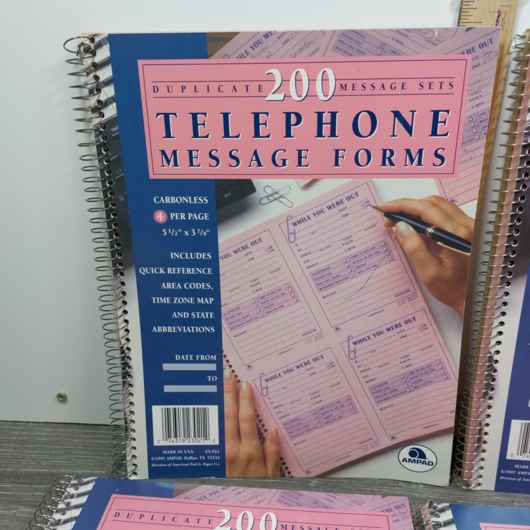 5 – Ampad Duplicate 200 Message Sets Telephone Message Form“While You Were Out”.