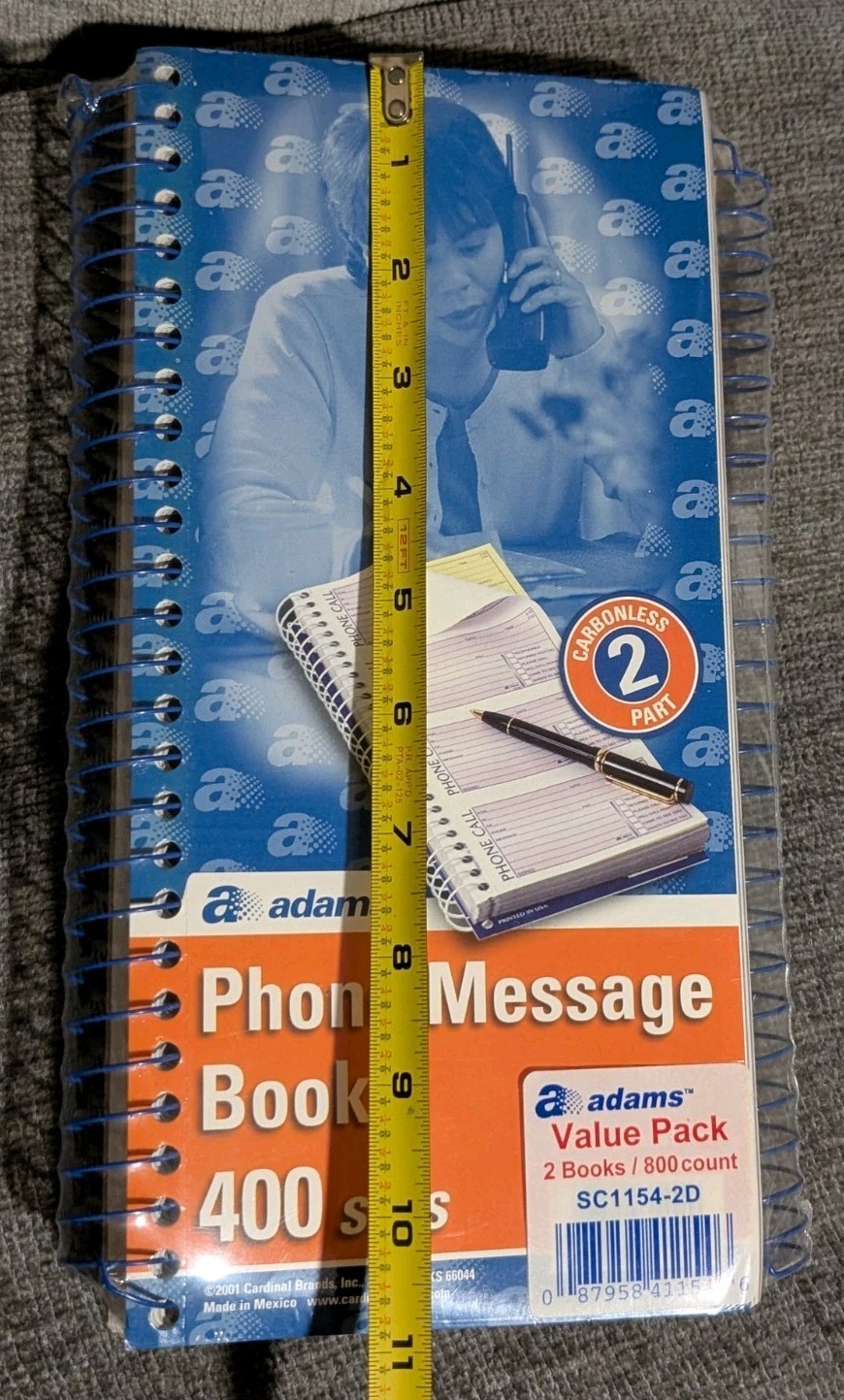 Adams Phone Message Book 400 Sets x2 = 800 Value Pack SC1154-2D Sealed Brand New