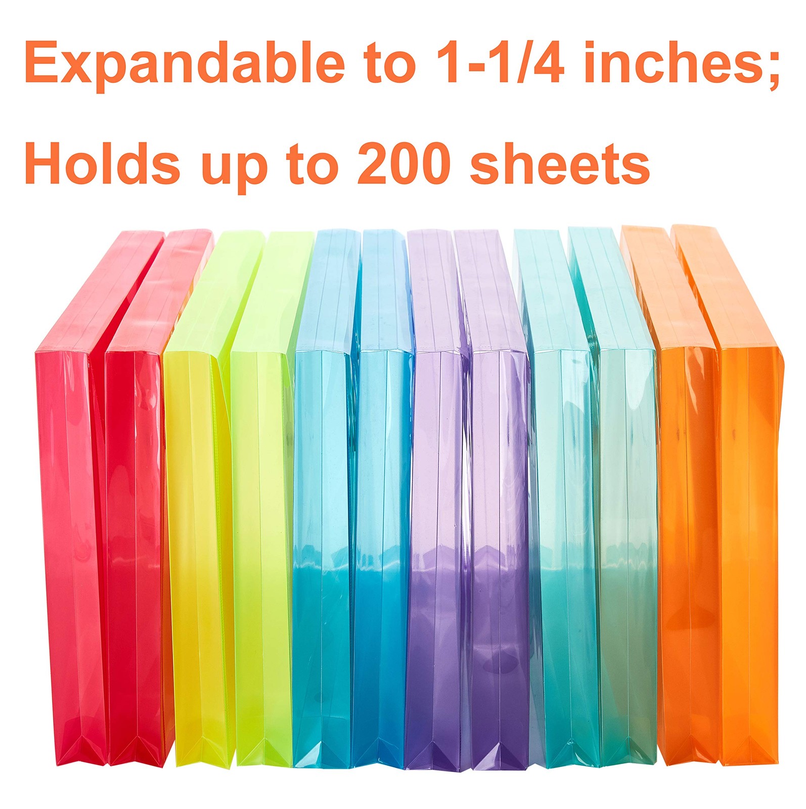 FANWU Plastic Legal Size Envelopes with String Tie Assorted Colors -12 Pack