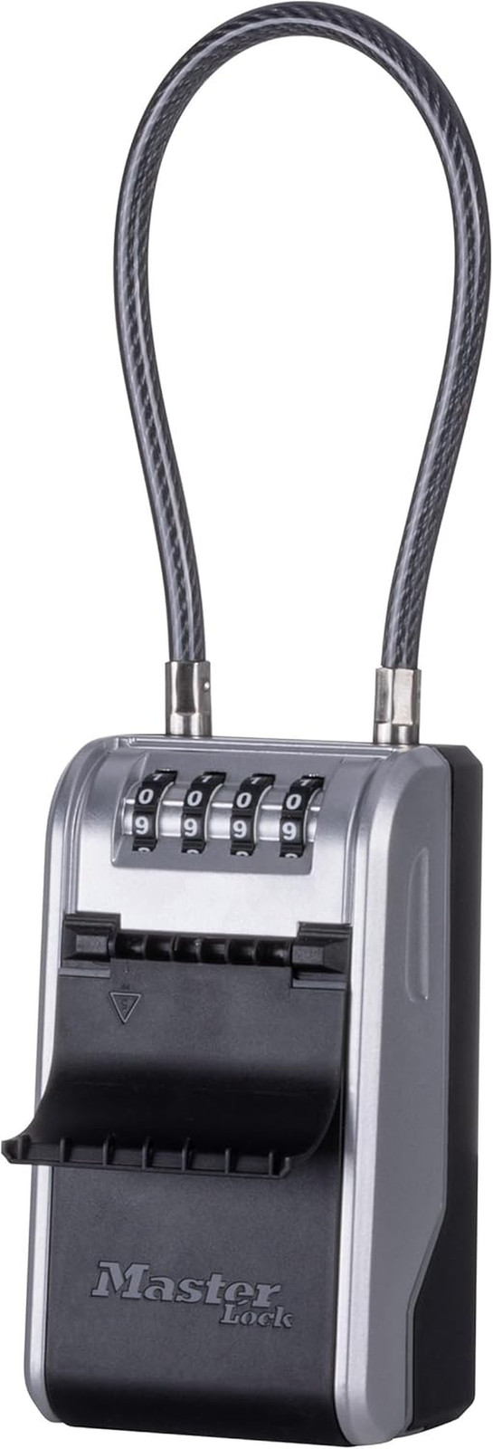 Secure High Capacity Key Lockbox with Combination Dial & Removable Cable