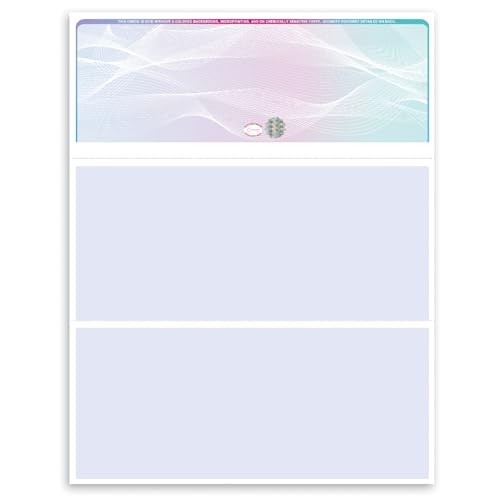 Blank Check Paper 100 Pack – High-Security Laser Checks with Hologram, Perforate