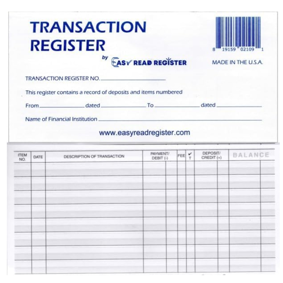 12 Checkbook Transaction Registers 2025-2026-2027 Calendars Check Book Bank