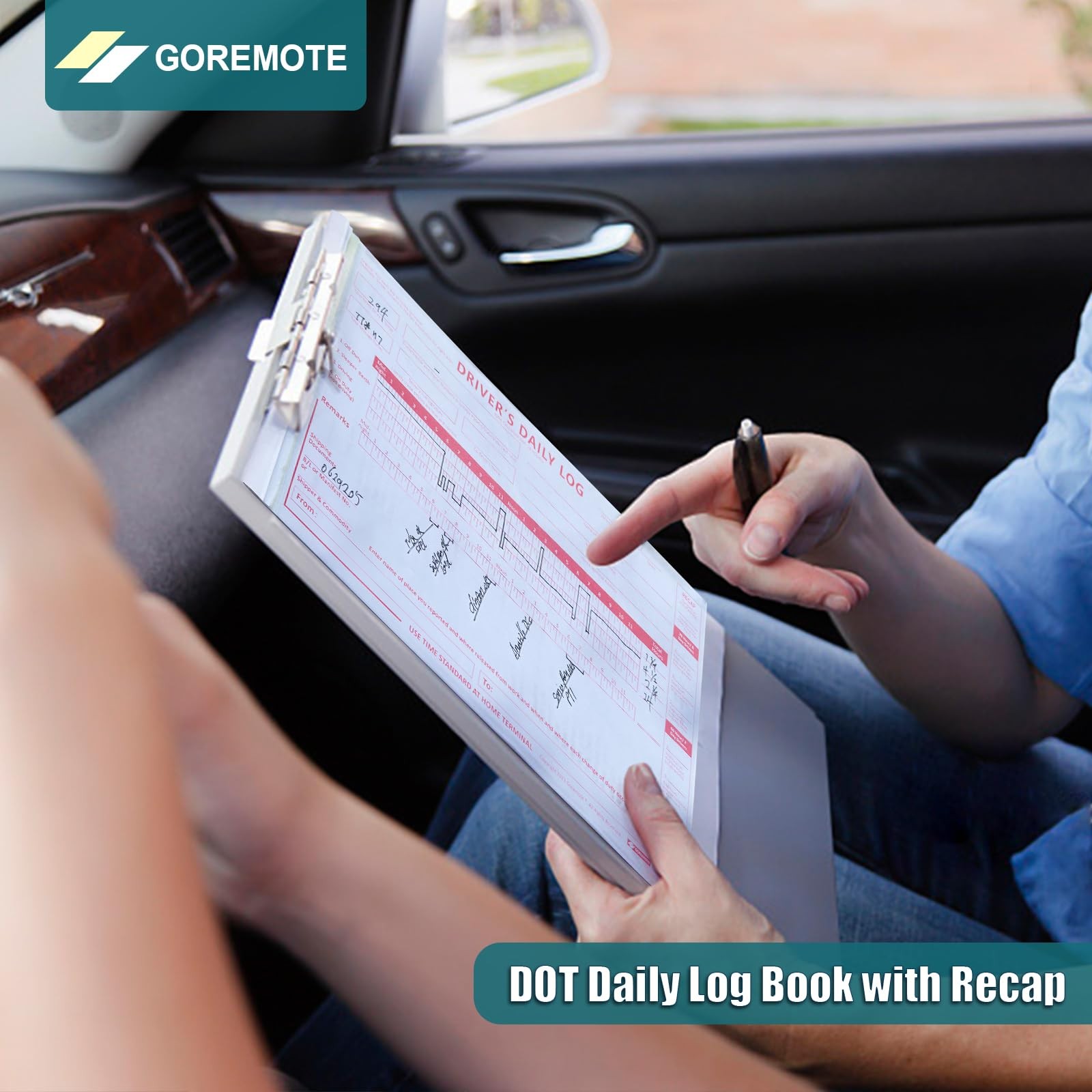 Daily Log Books for Truck Drivers with 7 & 8 Day Recap, 5 Pack, 2-Ply…