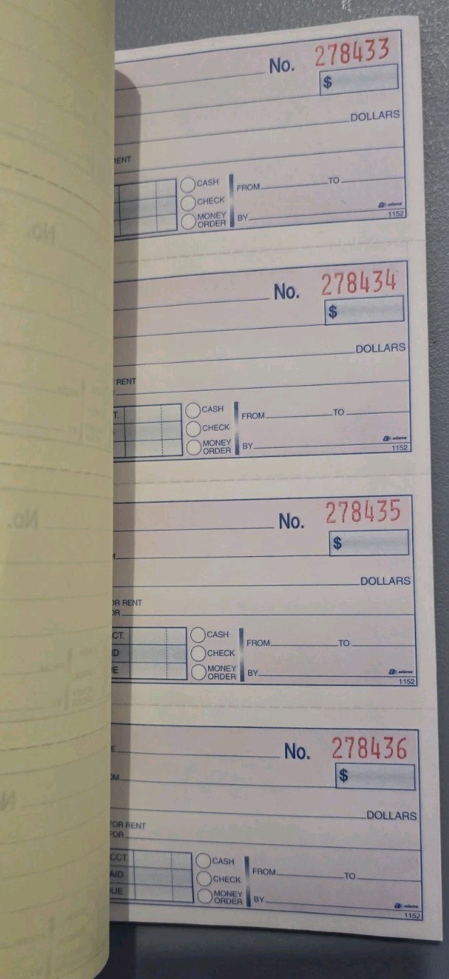 Vintage Adams Money/Rent Receipt Book – 200 Sets – New Old Stock