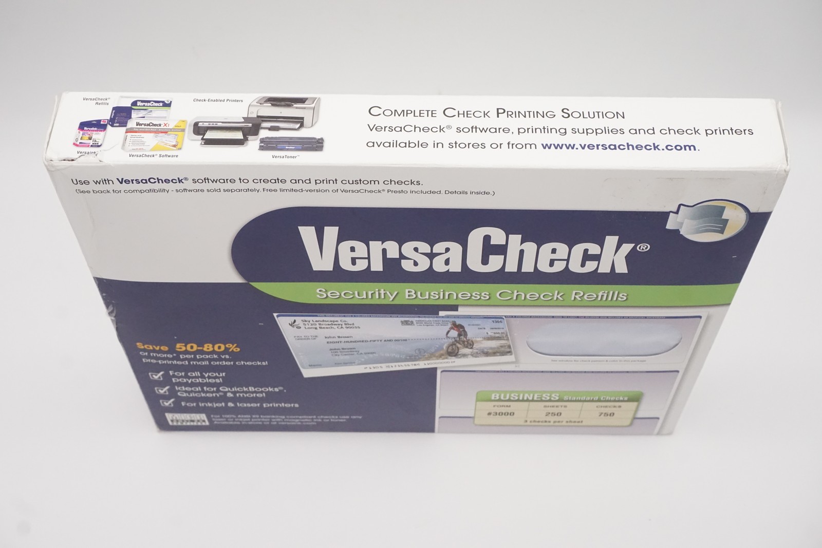 VersaCheck Form 3000 750 Blank Security Business Check Refills