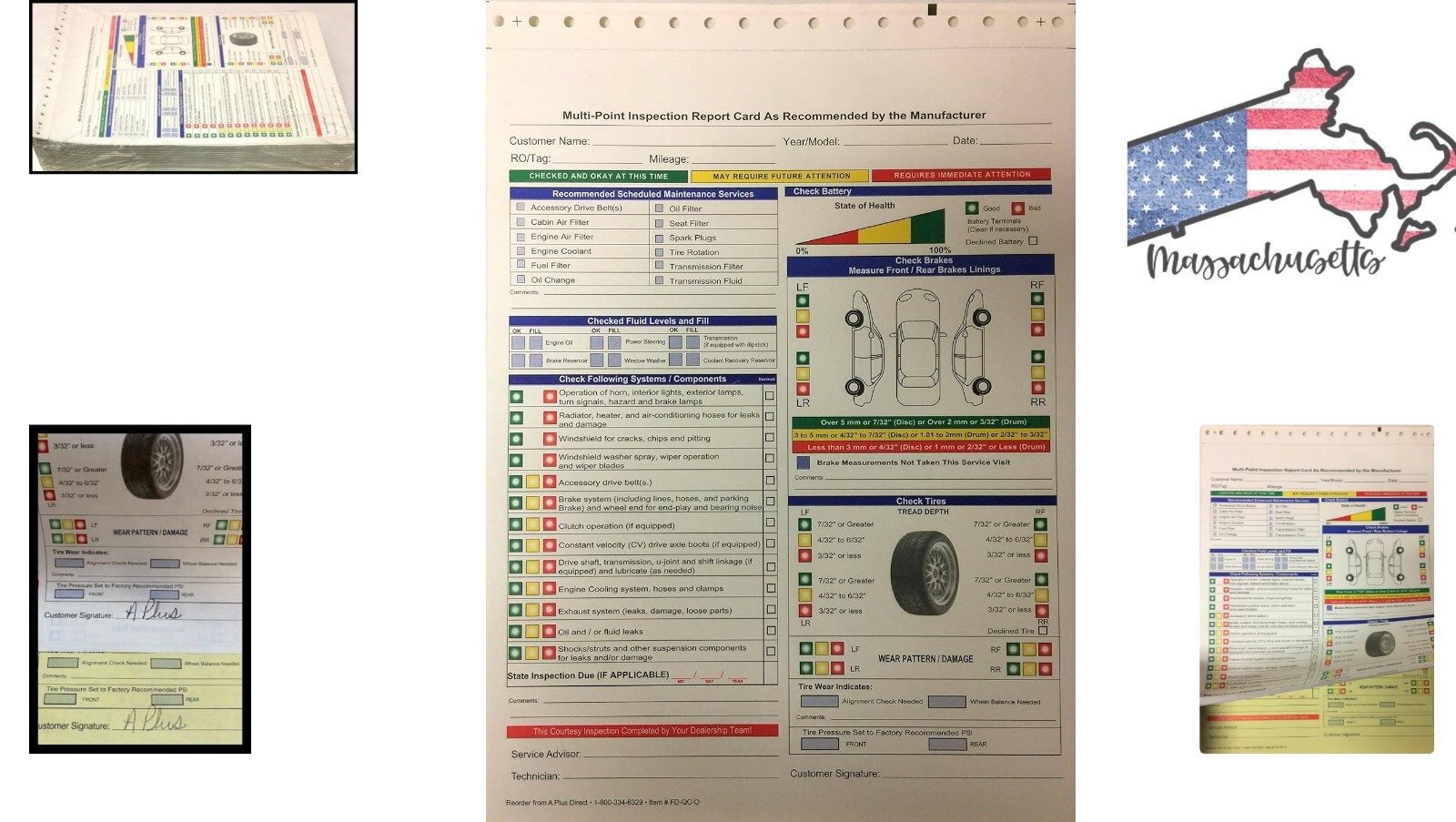 Multi-Point Inspection Form – 2 Part NCR, White-Yellow Paper, 8.5″ x 11″ – 25…
