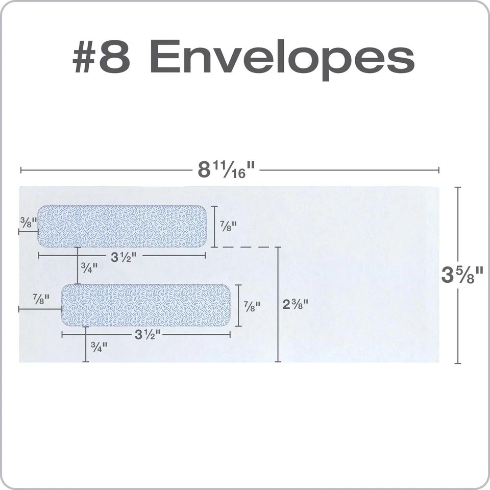 Intuit Quickbooks Envelopes #8 Genuine Intuit w Self Adhesive Security 1 Count