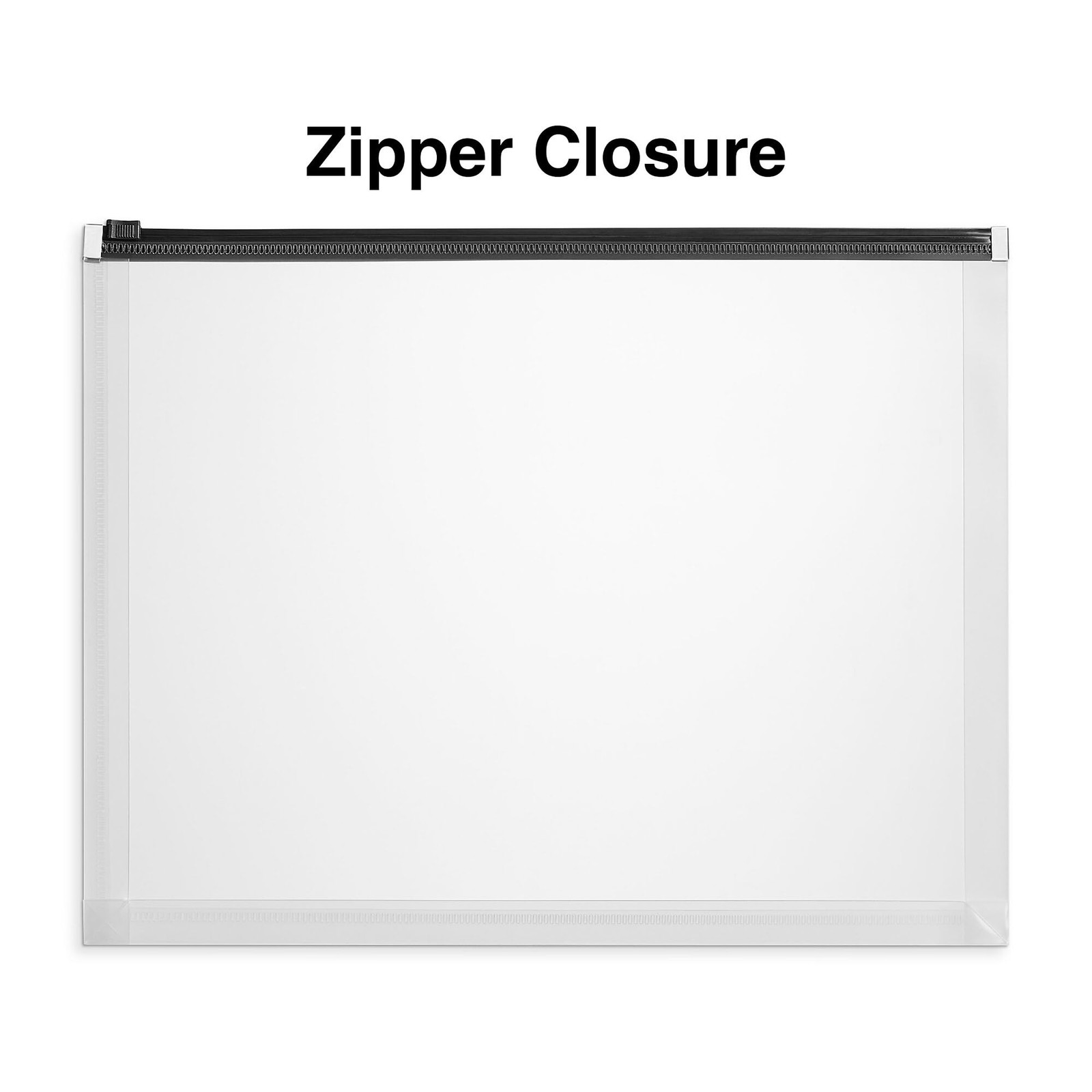 Staples Poly Zip Envelopes, Letter Size, Clear with One Assorted Colors