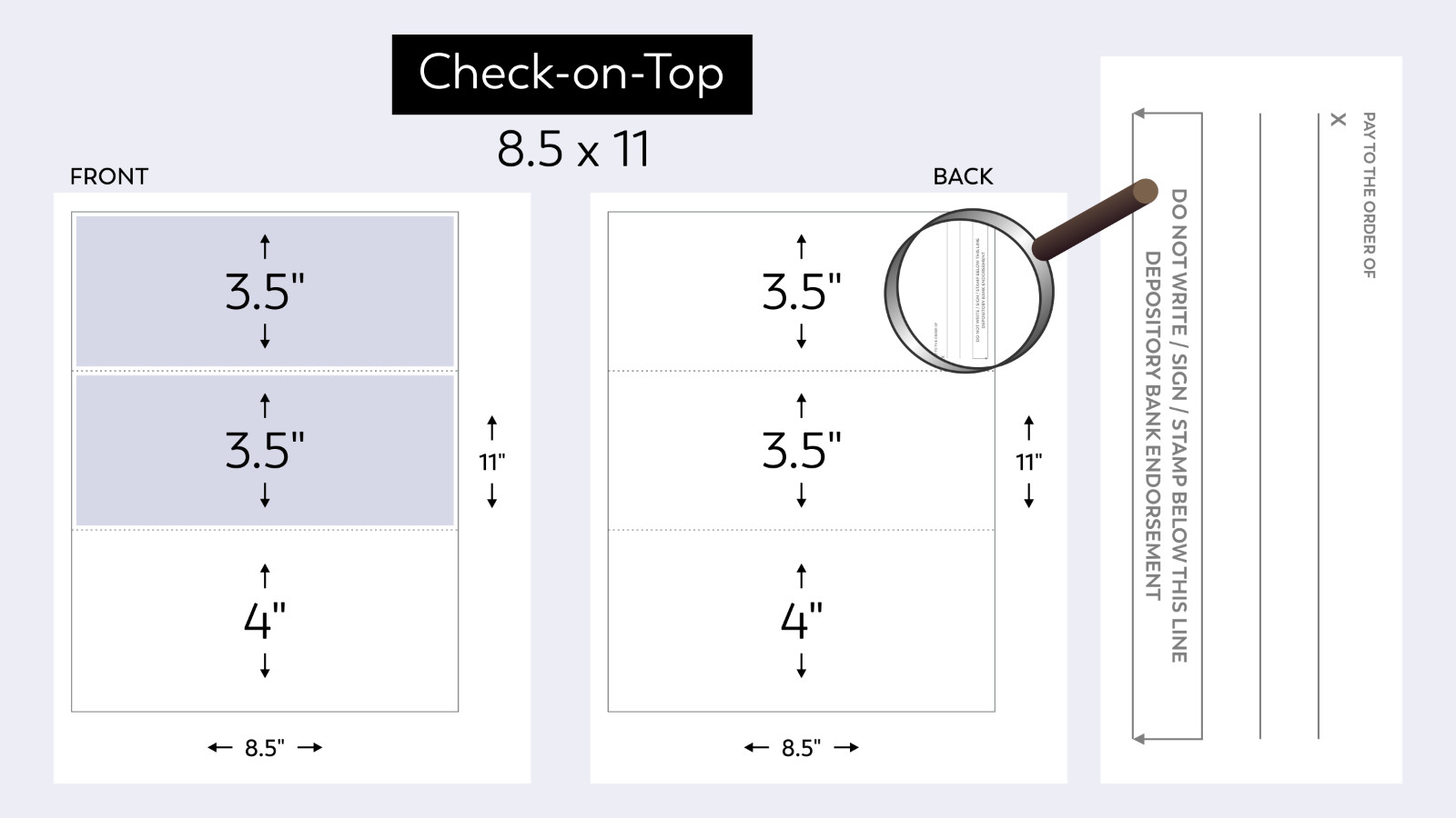 25 Blank Check Stock Paper – QuickBooks Checks – Check on Top – Blue Marble