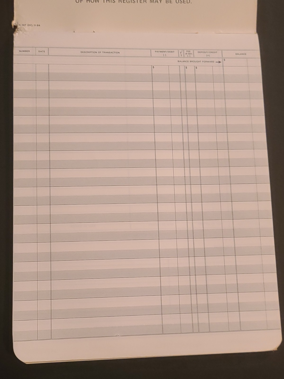 VTG Checking Account Ledger Payment Record Notebook / Check Disbursement Log (A)