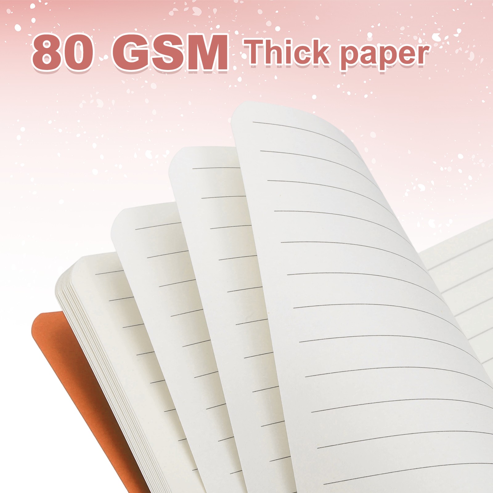 5 Pack A6 Notebook, A6 Journal Mini Notebook Pocket Kraft,Orange