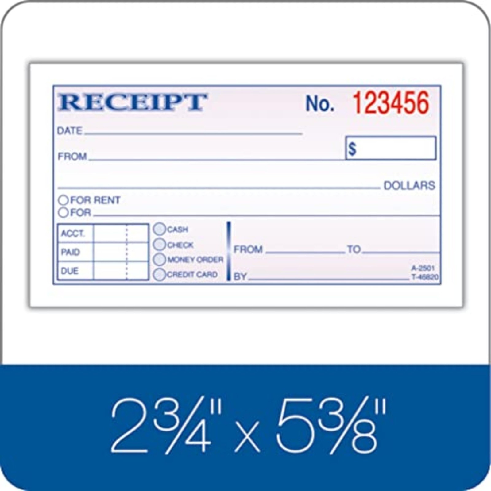 TOPS Money Receipt Book, 2-Part, Carbonless, 2 5/8 x 5 3/8 Inches, 50 Sheets,…