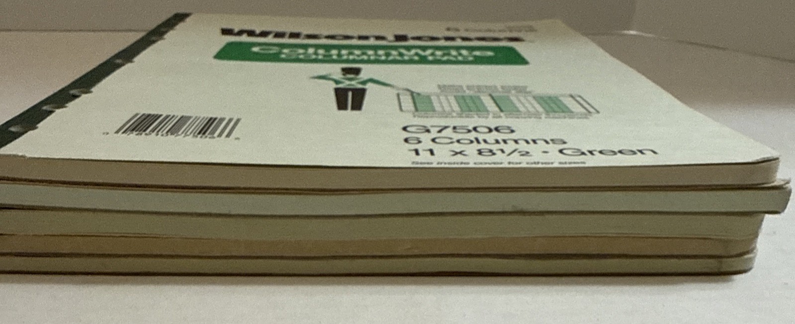 Set Of 5 Vintage Columnar Paper Pads Wilson Jones Boorum & Pease Mead 1968 1986