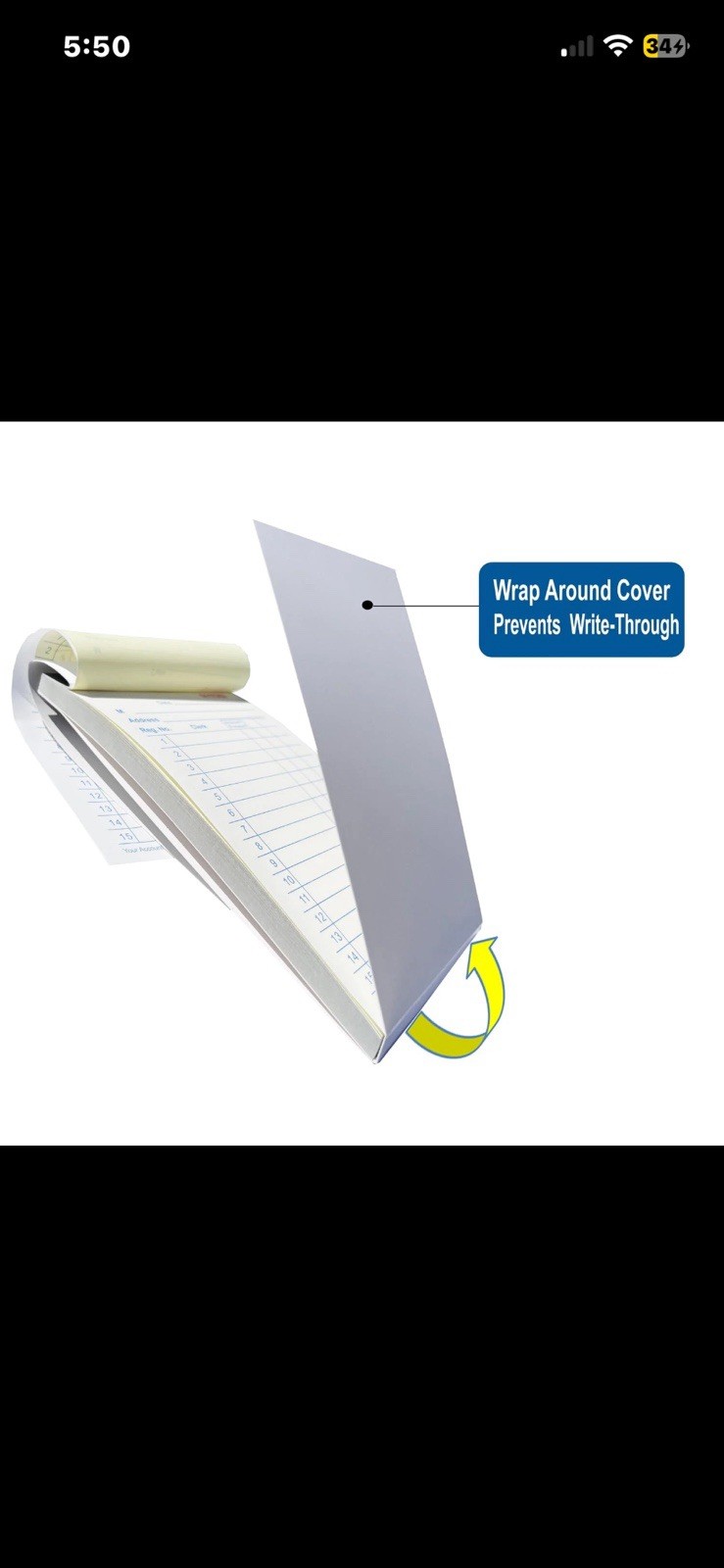 10 Pack 3.5″ x 5.5″Sales Order Forms Carbonless Duplicate Receipt Book*USA SELL
