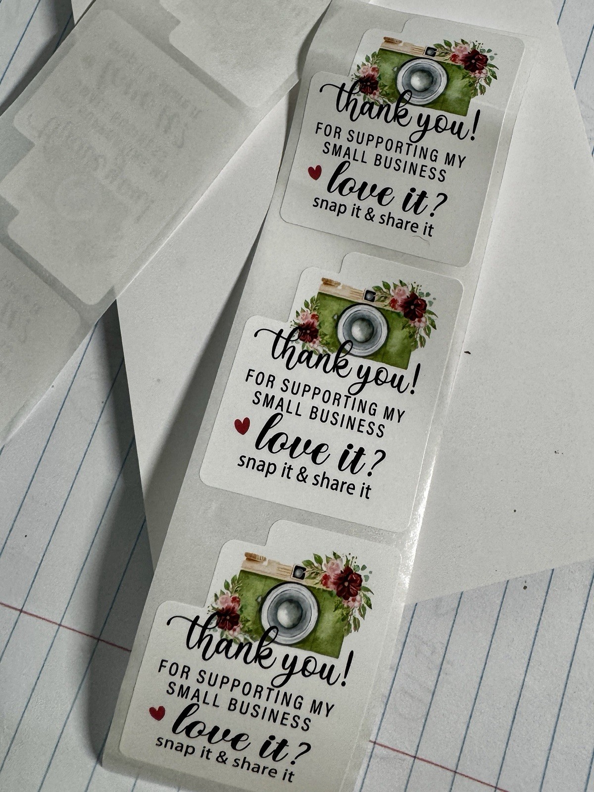 Carbon Copy Receipt Book 50 Sets + Small Business Thank You Stickers Bundle New