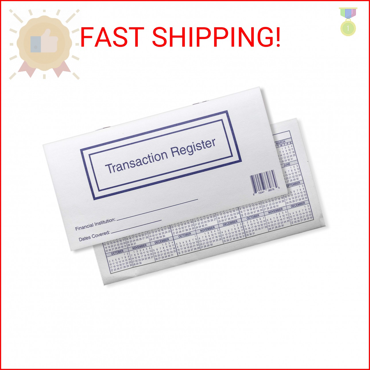 Checkbook Registers for Personal Checkbook, Transactions Ledgers, Pack of 10, 20