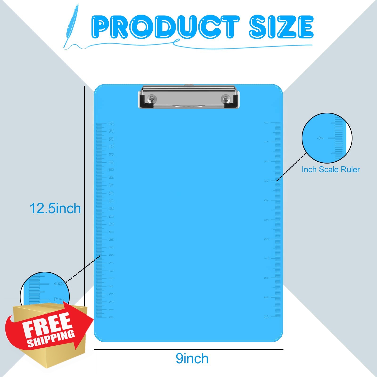HERKKA Clipboards 15 Pack Plastic A4 Assorted 5 Color
