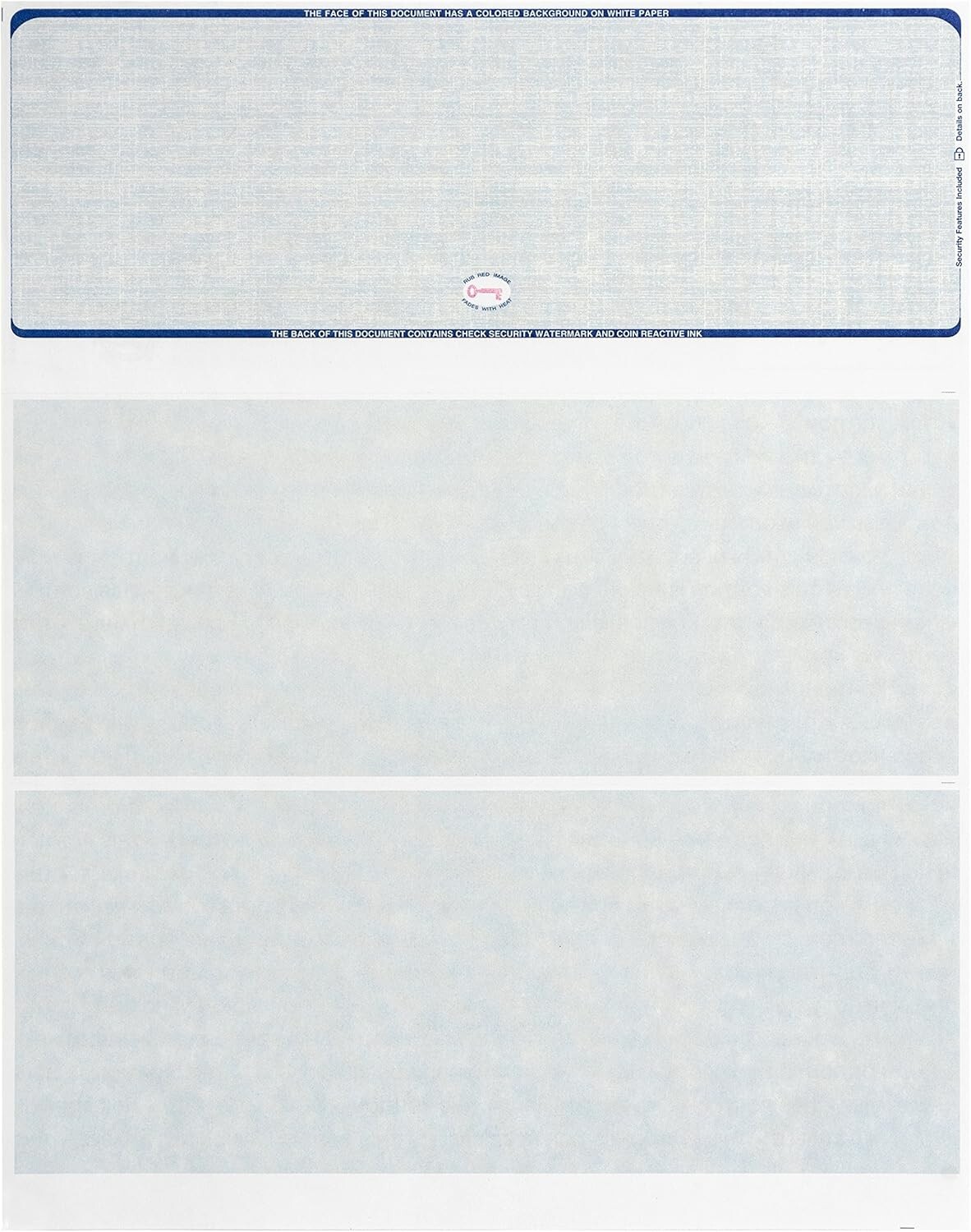 High-Quality 500 Count Blank Checks – 24 LB Paper for Laser & Inkjet Printing