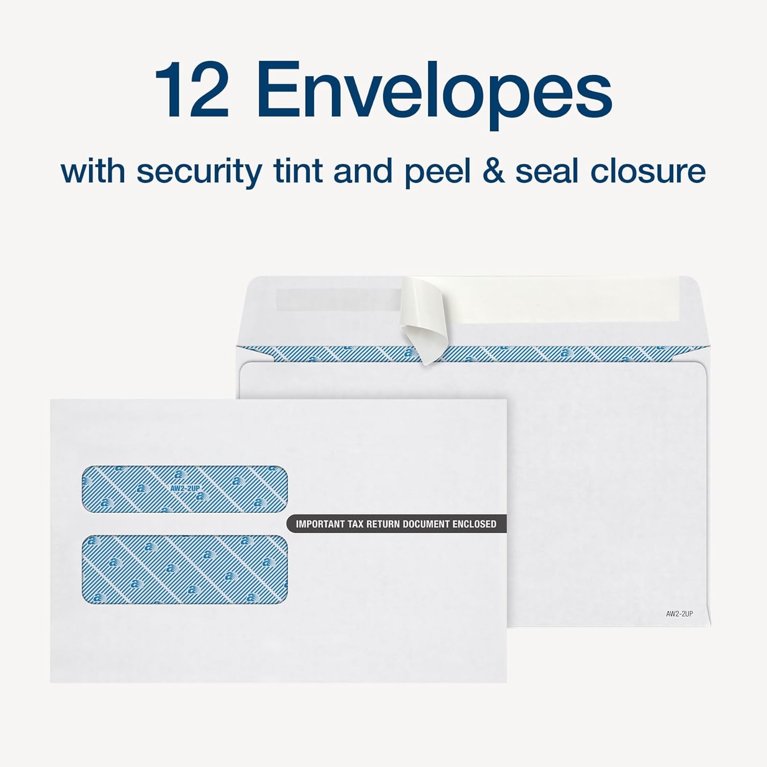 Adams W-2 Forms 2025, 6-Part Kit for 12 Recipients, Includes 12 Envelopes, 3 W-3