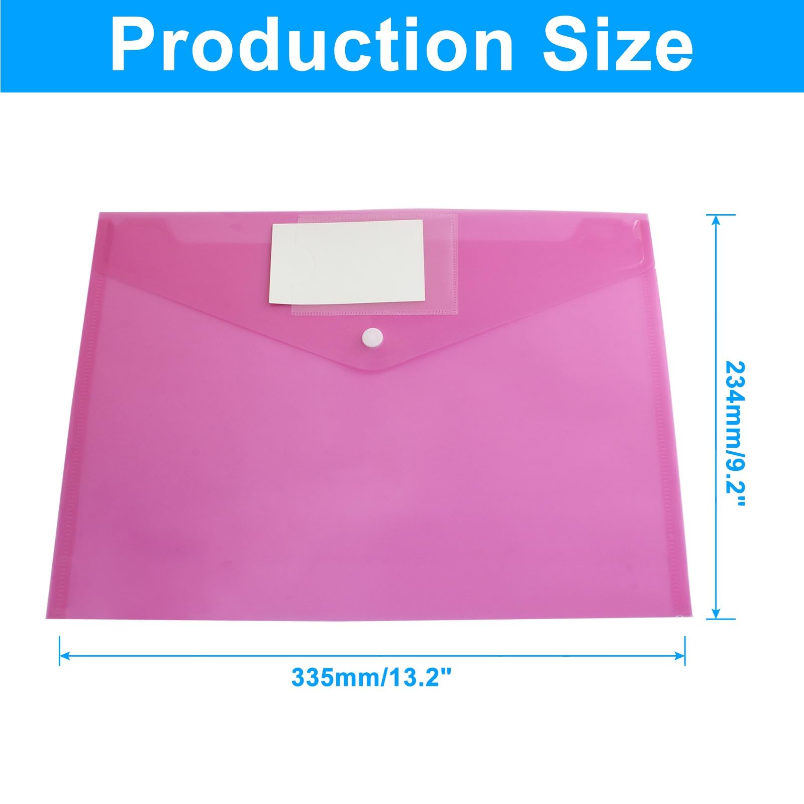 Verkelly 6 Pack Plastic Envelopes Poly Folder, 7 Different Colors