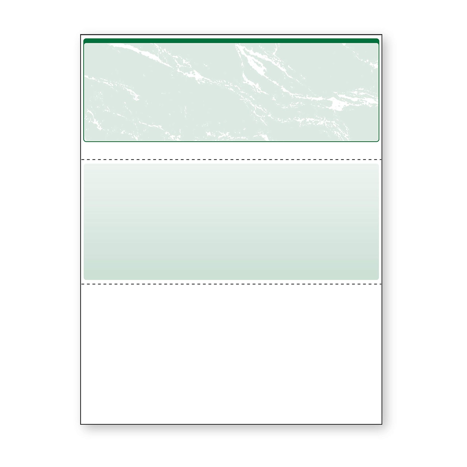 Green Marble Top Check, 8.5 x 11 Inches, 24 lb, 500 Sheets, 1 Check Per Sheet…
