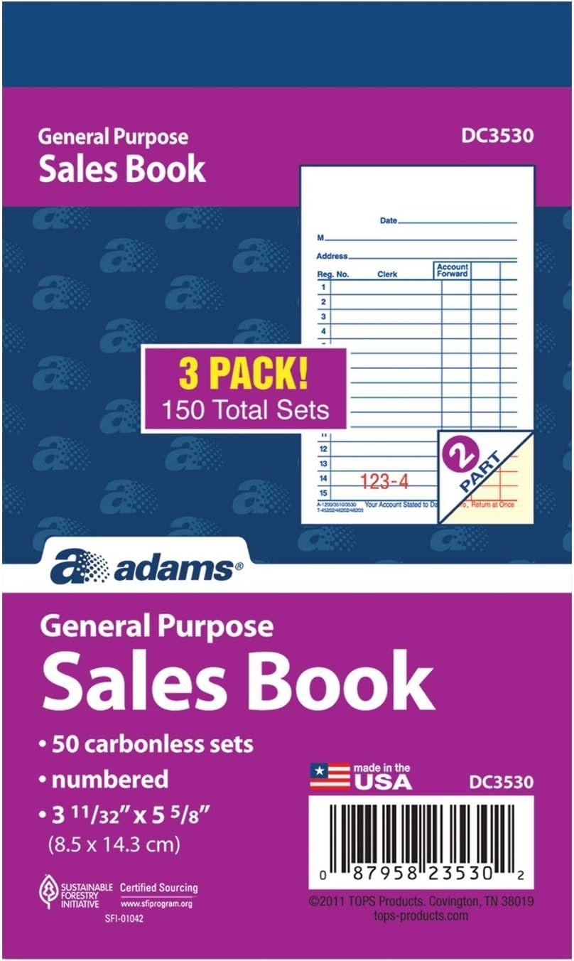 Compact Carbonless Invoice Book – 2-Part, 50 Sets, Perfect for Small Businesses