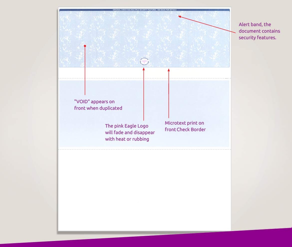 – Blank Check Stock for Laser/Ink-Jet, 8-1/2 X 11″ 24# Lb, 500 Sheets per Pack (