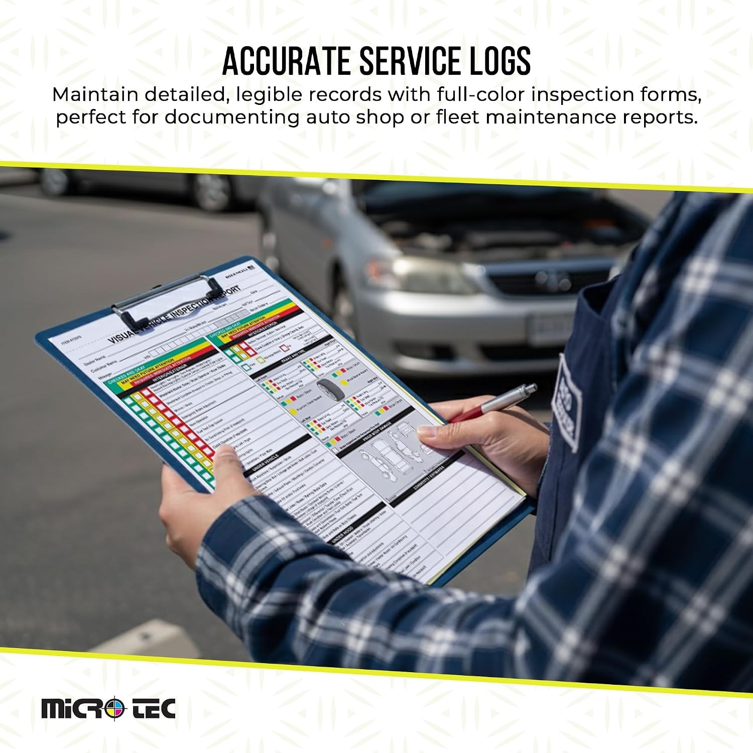 Vehicle Inspection Report Forms 2-Part Carbonless 8.5″ x 11″ Pack of 1000