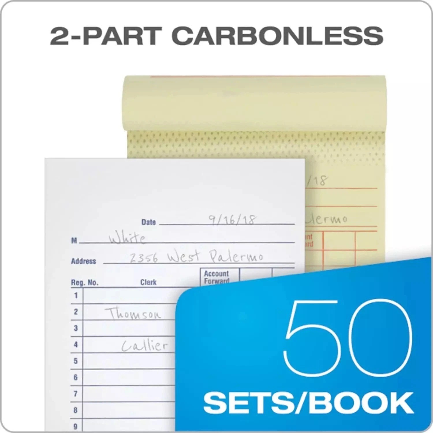 **Adams General Purpose Sales Book, Carbonless, (Pack Of 10) (DC3510)** The book