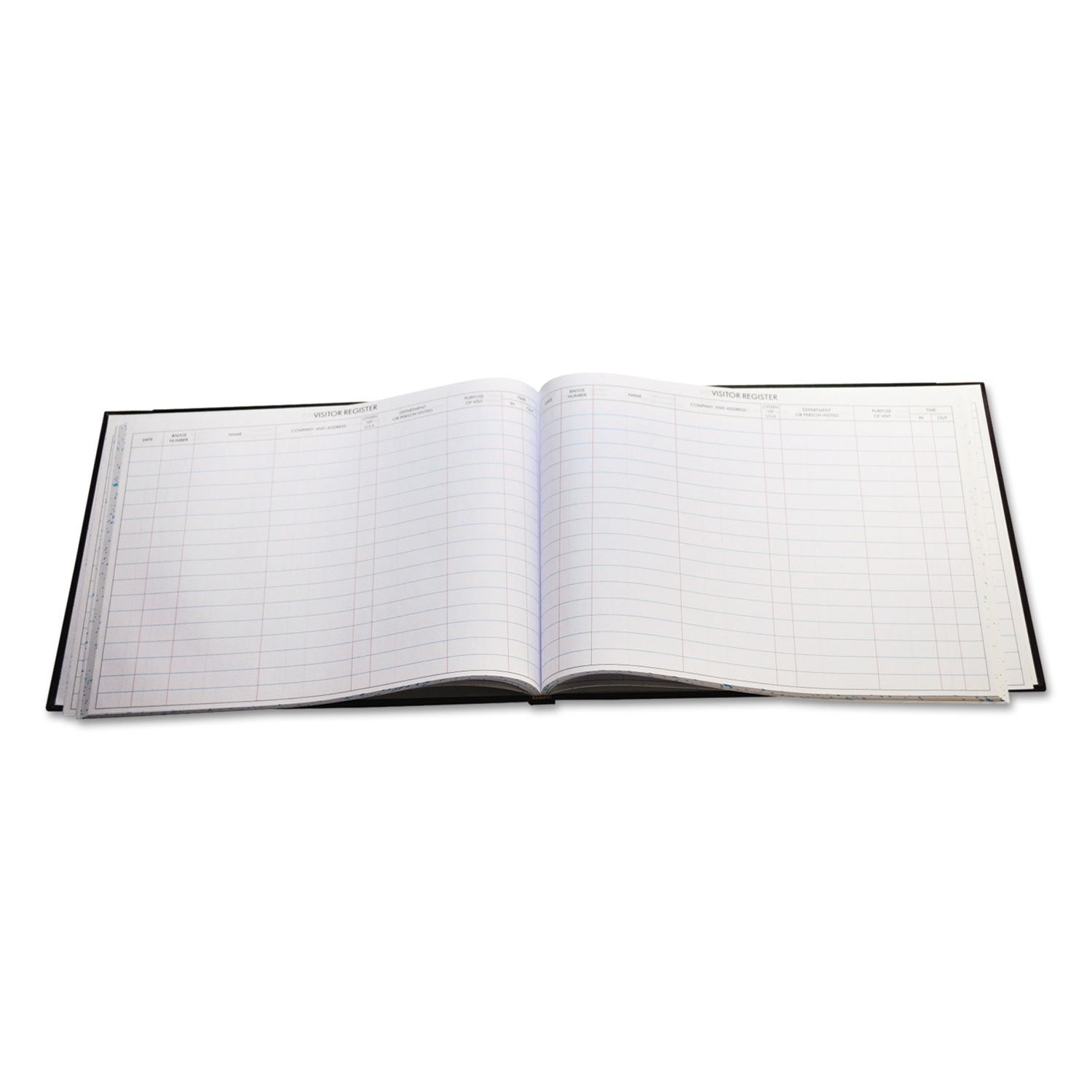 Wilson Jones S491 Detailed Visitor Register Book, Black (Pack of 1),