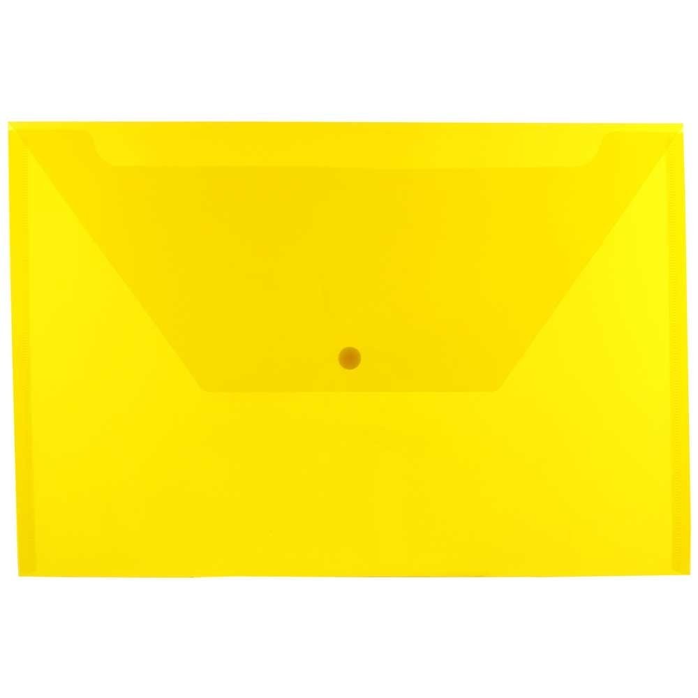 JAM PAPER Plastic Envelopes with Snap Closure – Legal Size, Assorted 6 Pack