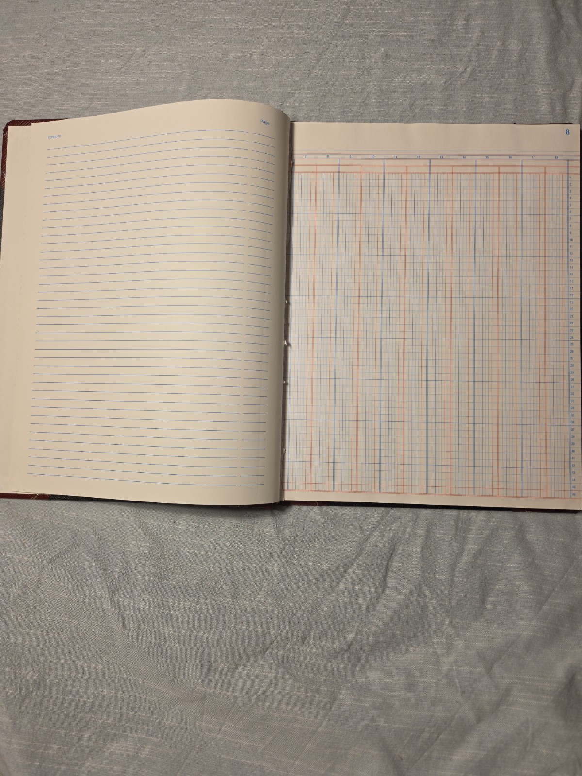 Boorum & Pease Columar Books 14 1/8×10 7/8 80 Pages 1-7 not included hardcover